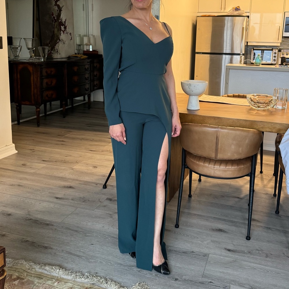 BCBG MaxAzria dark green jumpsuit